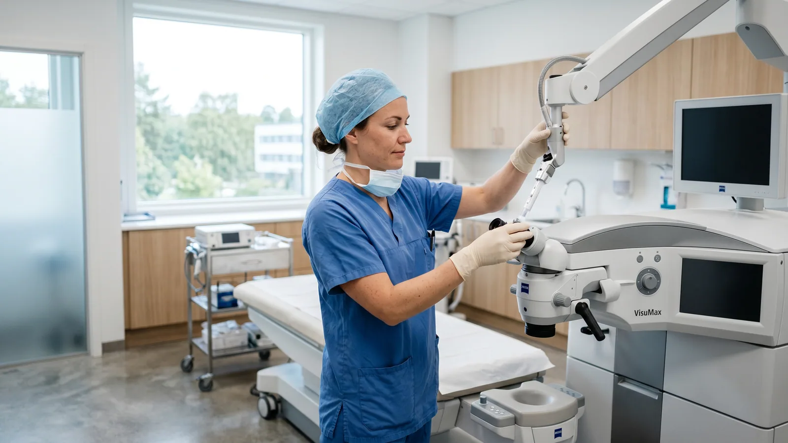 Modern laseroperation av ögon på en klinik